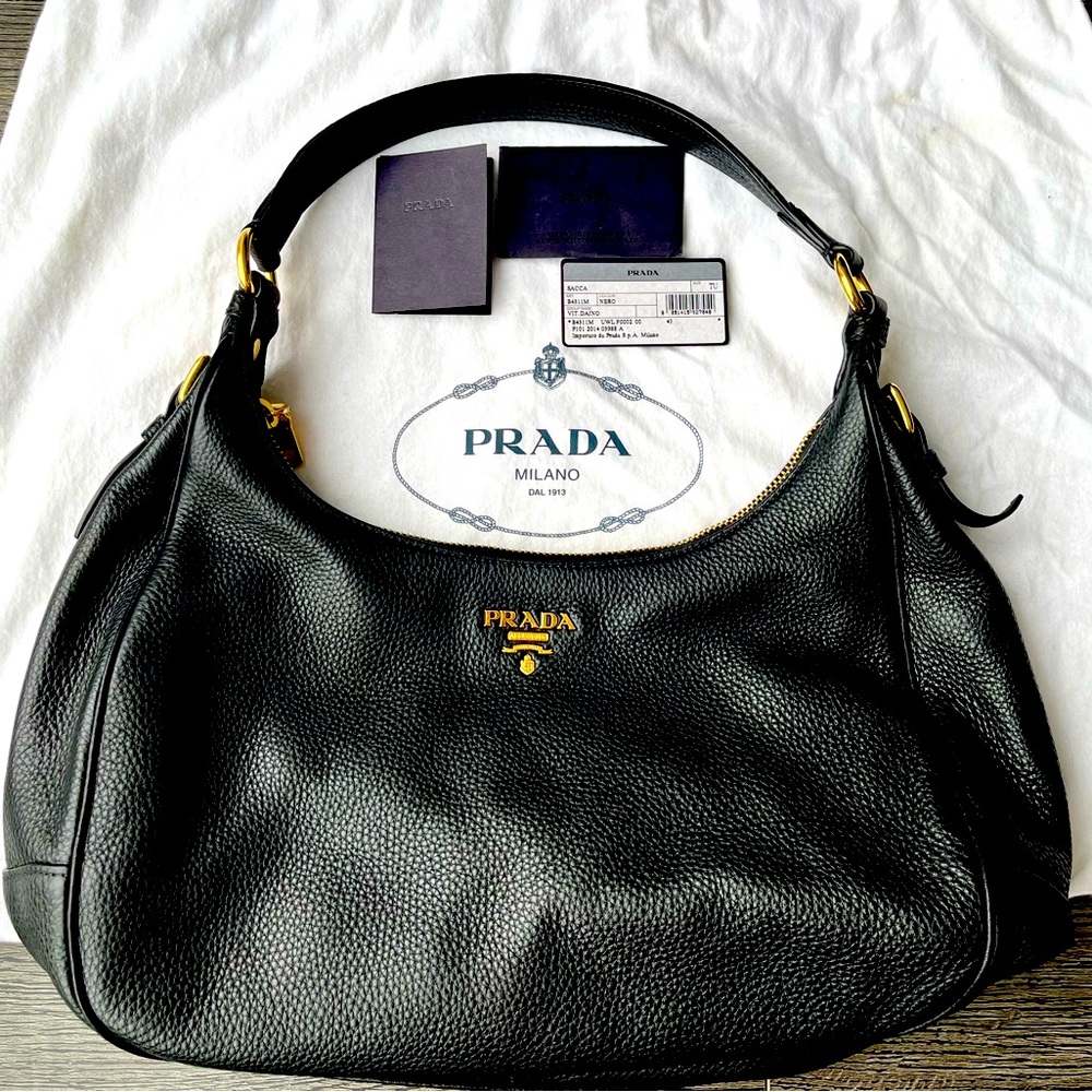 Authentic Prada vitello daino large bag.